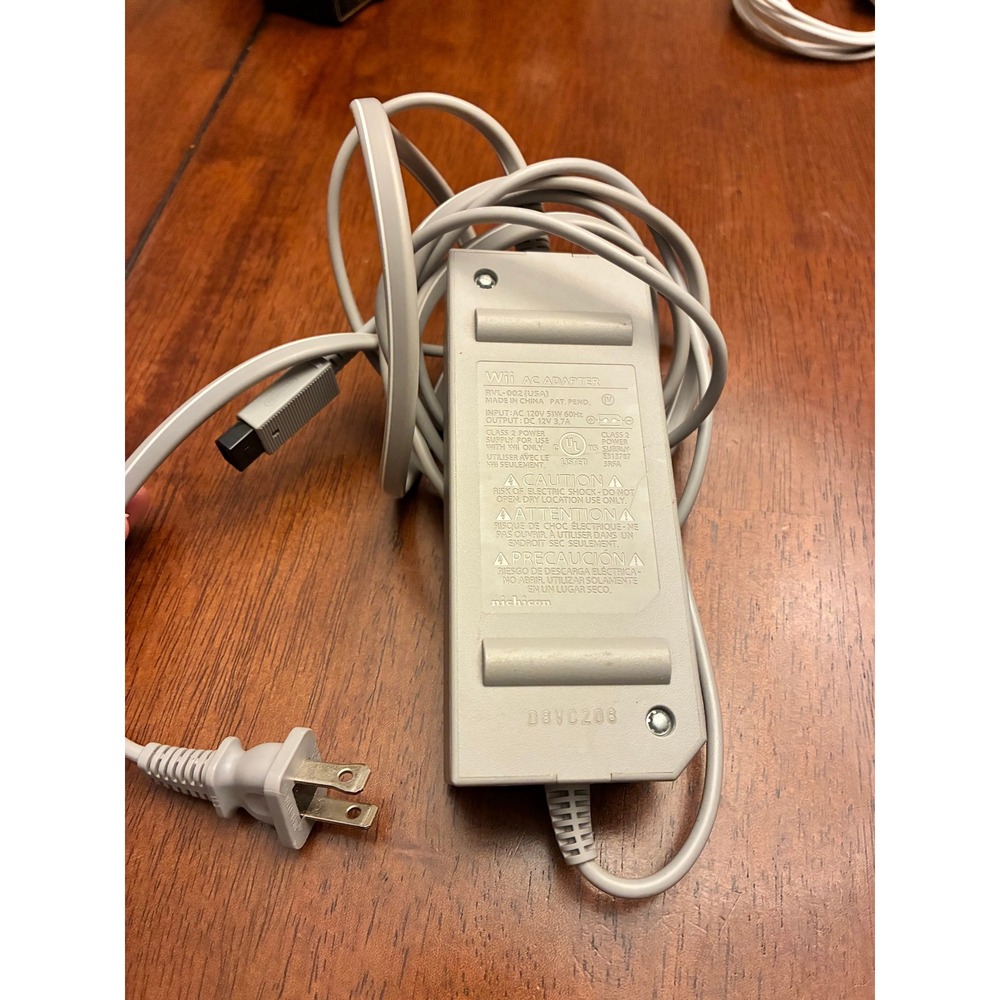 Nintendo Wii AC Adapter Power Supply RVL-002 USA Gray OEM Original‎ Cord
